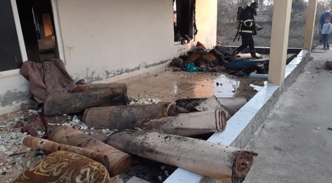 Harran'da taziye evinde yangın