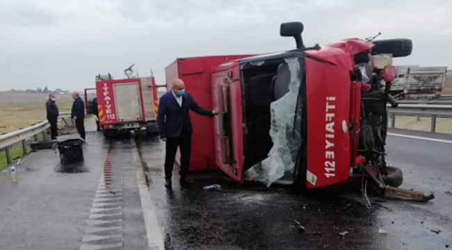 İtfaiye Aracı Kaza Yaptı