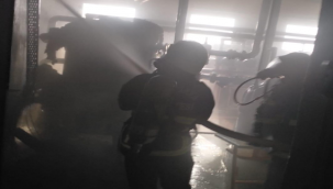 Okulun kazan dairesinde yangın