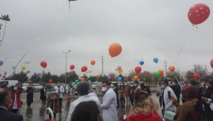 Şanlıurfa'da sağlıkçılar için balon uçuruldu