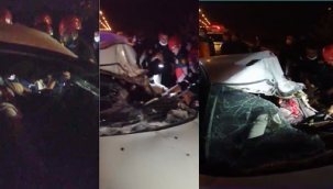 Şanlıurfa'da sıkışmalı trafik kazası, 1 ölü, 5 yaralı