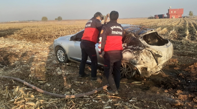 Suruç'ta araç yangını