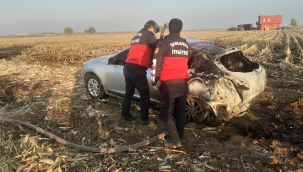 Suruç'ta araç yangını