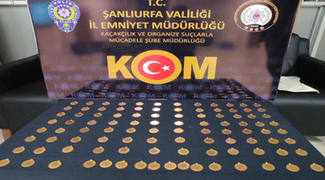 Urfa'da 100 sahte Cumhuriyet altını ele geçirildi