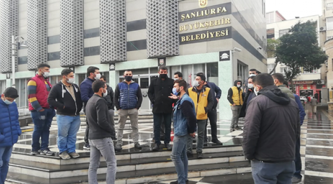 Urfalı esnaflar belediye önünde toplandı!