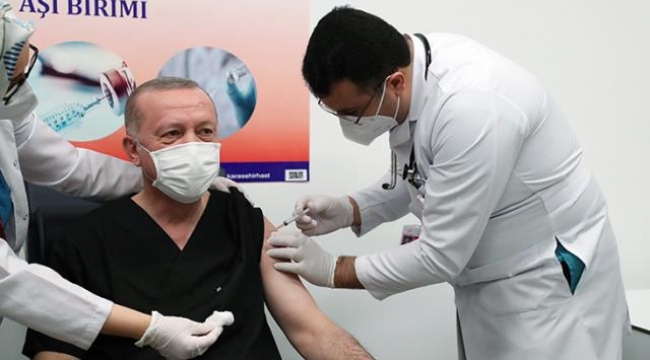 Cumhurbaşkanı Erdoğan koronavirüs aşısı oldu