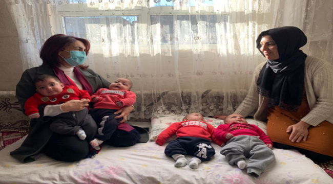 Şanlıurfa milletvekili dördüzleri ziyaret etti