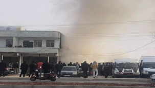 Akçakale'de iş yeri yangını