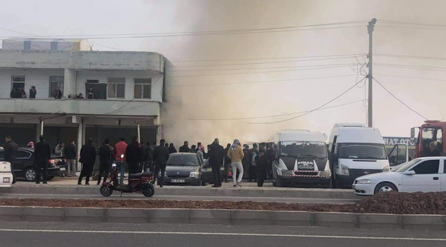 Akçakale'de yangın