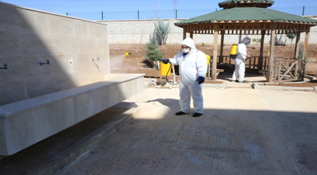 Haliliye Belediyesi, okulları dezenfekte ediyor