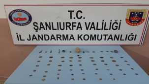 Urfa'da Bizans dönemine ait 65 tarihi eser ele geçirildi