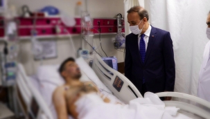 Vali Erin, Yaralı polisleri ziyaret etti