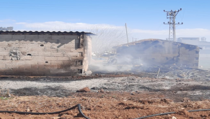 Akçakale'de mesken yangını