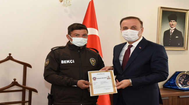 Dikkatli Bekçilere Başarı Belgesi