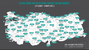 Güncel vaka haritası açıklandı! Urfa ne durumda