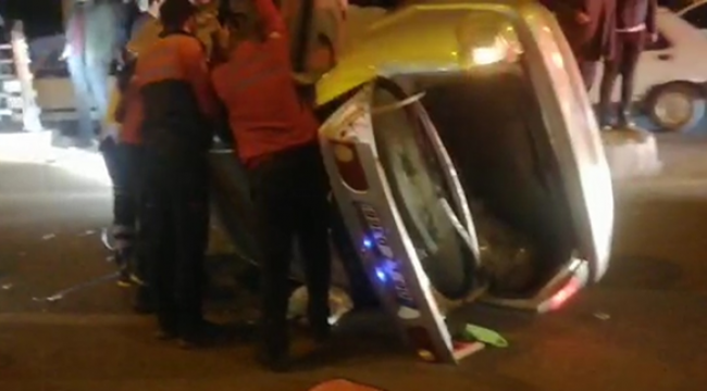 Haliliye'de sıkışmalı kaza
