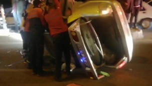 Haliliye'de sıkışmalı kaza