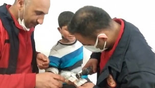 İtfaiyeden yüzük çıkarma operasyonu