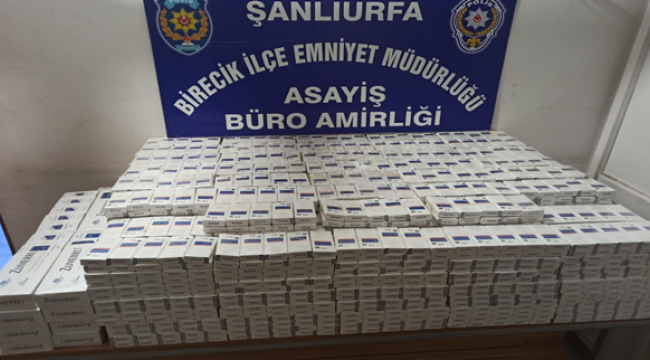 Şanlıurfa'da gümrük kaçağı sigara ele geçirildi