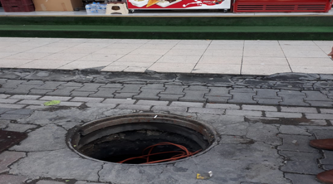 Şanlıurfa'da  hırsızlar rögar kapaklarına dadandı