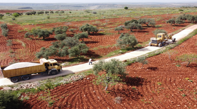 Halfeti kırsalında yol çalışmaları hızlandı