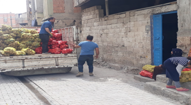 Haliliye'de ihtiyaç sahiplerine patates dağıtımı başladı