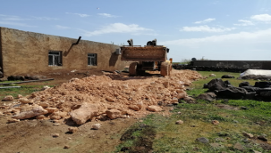 Işıklı mahallesinde stabilize yol çalışması