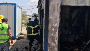 Şanlıurfa'da bir inşaatta yangın!