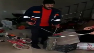 Viranşehir'de eve giren yılan paniğe neden oldu