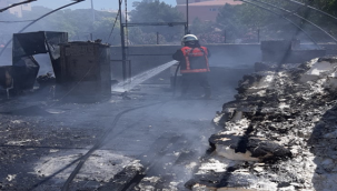 Akçakale'de yangın