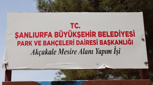 Akçakale mesire alanında çalışmalar sürüyor