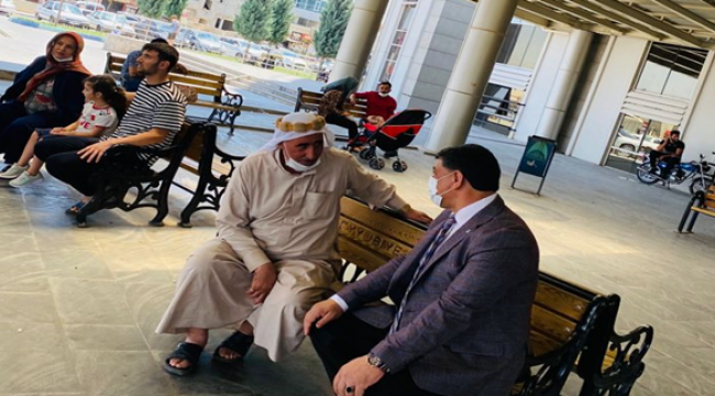 Başkan Aslan'dan hasta yakınlarına ziyaret