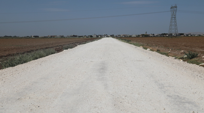 Büyükşehir'den Kısıtlamada Eyyübiye kırsalında yol yapım atağı