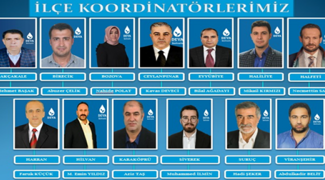 DEVA Partisinden Urfa'daki ilçelere atama