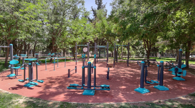 Kasaptaşı parkındaki spor aletleri ve koşu pisti yenilendi