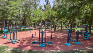 Kasaptaşı parkındaki spor aletleri ve koşu pisti yenilendi