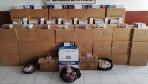 Şanlıurfa'da çok sayıda kaçak makaron ele geçirildi