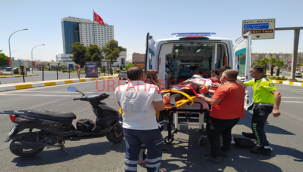 Şanlıurfa'da motosiklet ile otomobil çarpıştı, 1 yaralı