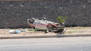 Şanlıurfa'da otomobil takla attı