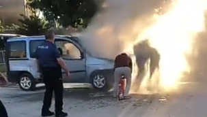 Urfa"da araç yangını