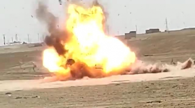 Barış Pınarı bölgesinde bir araca tuzaklanmış bomba imha edildi