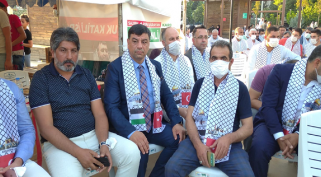 Başkan Aslan , Filistin'e Destek Çadırında !