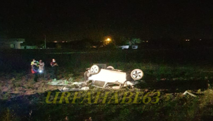 Şanlıurfa'da otomobil şarampole devirdi, 1 ölü, 2 yaralı