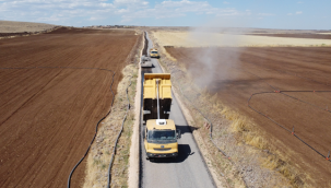 Siverek kırsalında asfalt çalışmaları