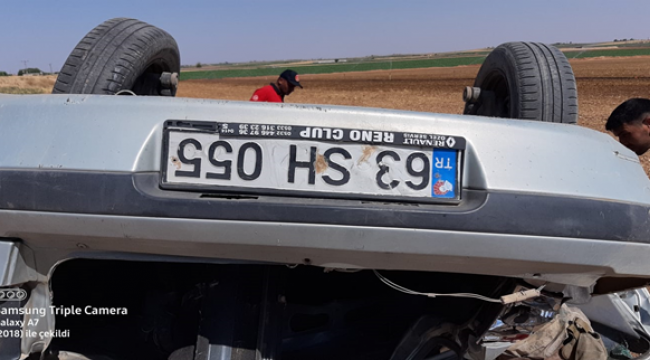 Urfa'da otomobil şarampole yuvarlandı