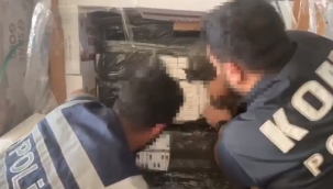 Urfa'da polis bisküvi kutularında gizlenmiş kaçak sigara ele geçirdi