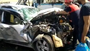 Urfa"da trafik kazası, 2 yaralı