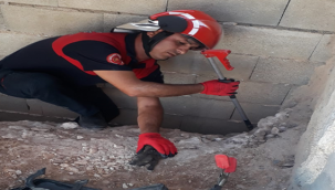 İki Duvar Arasına Sıkışan Köpeği İtfaiye Kurtardı