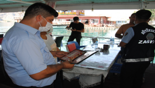 Saklı Cennet Halfeti'de lokanta ve teknelerde denetim