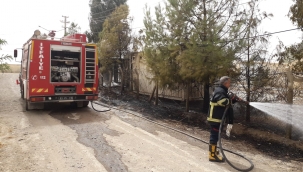 Şanlıurfa çadır kentte yangın çıktı